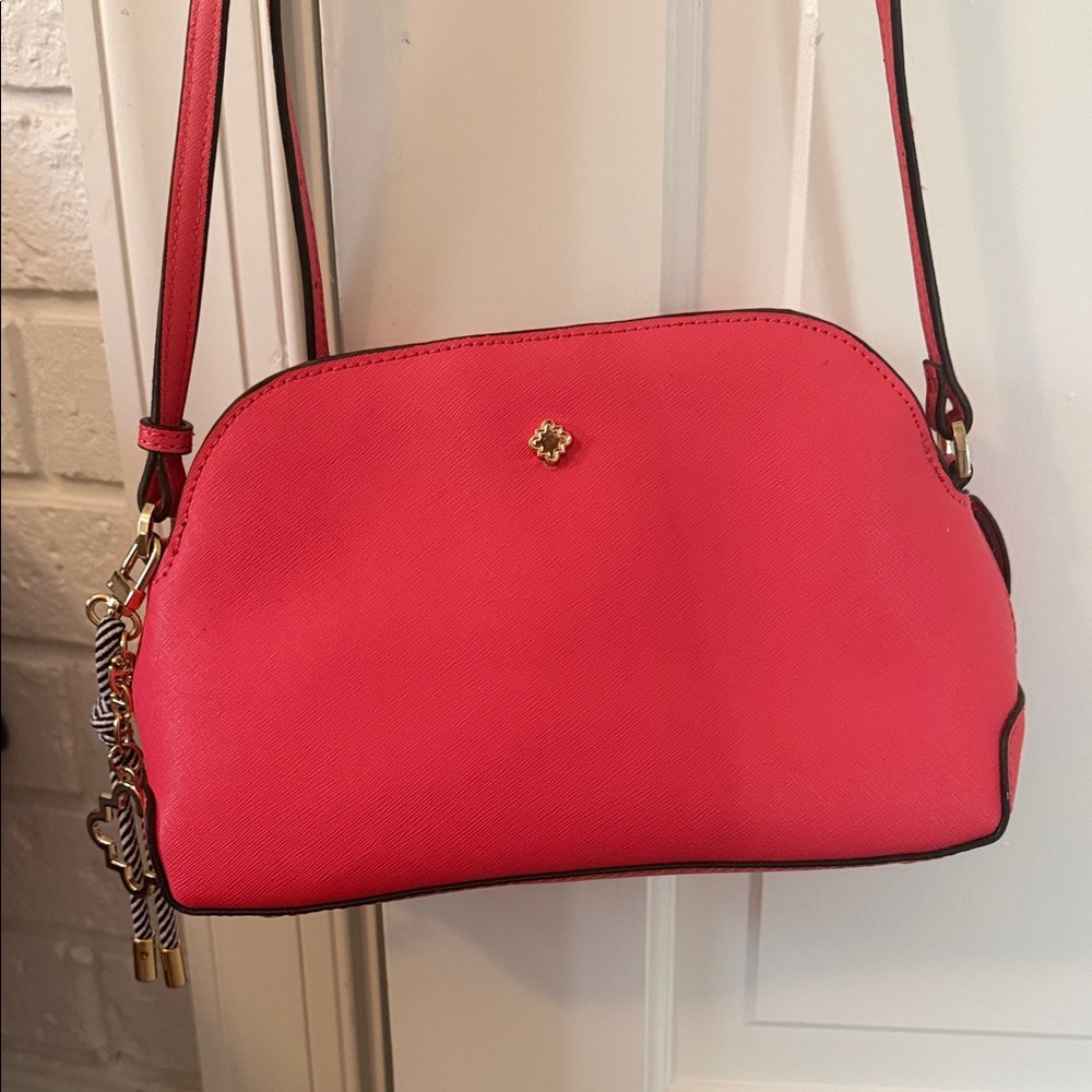 Crown & Ivy Vibrant Pink/Coral Crossbody Bag